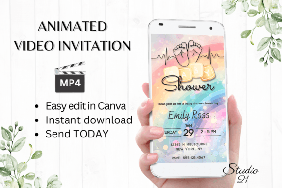 Celebrate with Motion: Animated Baby Shower Invitations