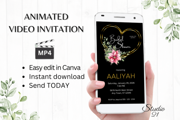 Christmas Bridal Shower Invite W4199: Your Festive Design Solution