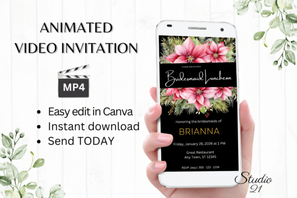 Christmas Bridesmaid Luncheon W4197BL: A Festive Font for Celebratory Design
