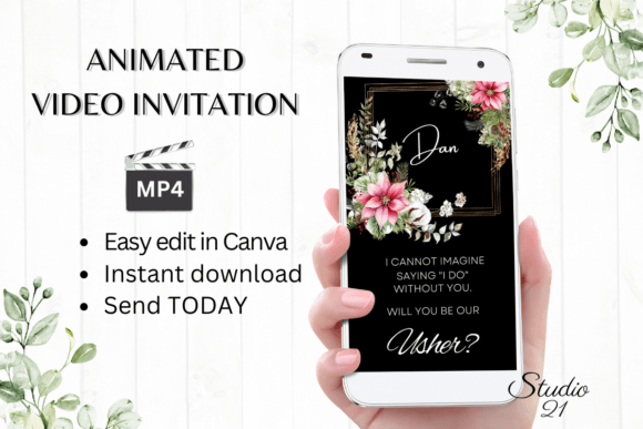 Christmas Usher Proposal W3193U: A Festive Digital Invitation