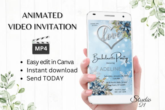 Winter Bachelorette Party Evite W6250: A Designer's Deep Dive