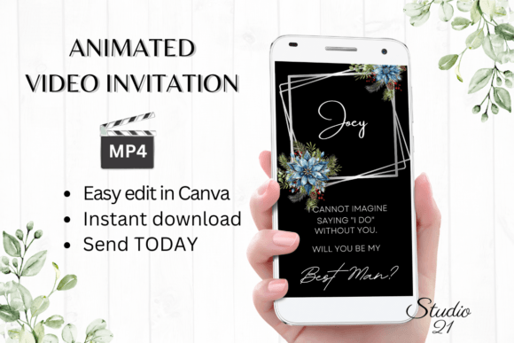Winter Best Man Proposal W3253BM: A Guide to Digital Invitations