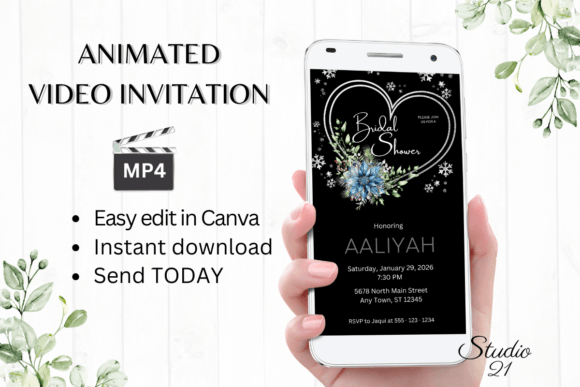 Winter Bridal Shower Invite W4259: A Designer's Guide to Digital Celebration