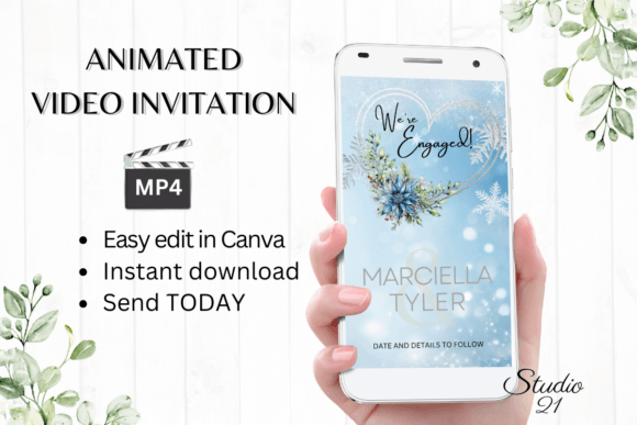 Winter Engagement Announcement W1258B: A Guide to Your Digital Evite