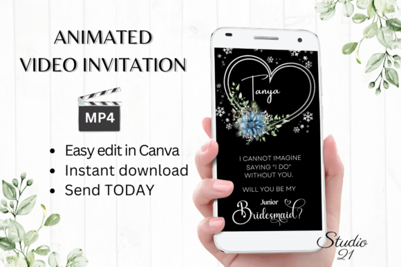 Winter Junior Bridesmaid W3259JM: A Delicate Display Serif