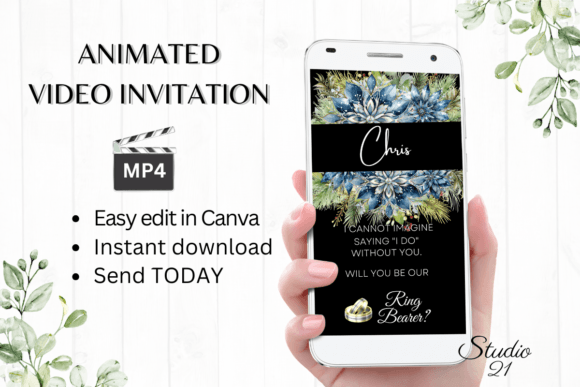 Winter Ring Bearer Proposal W3257RB: A Guide to This Digital Invitation