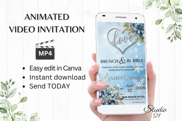 Winter Wedding Brunch Invite W9250: A Digital Evite Guide